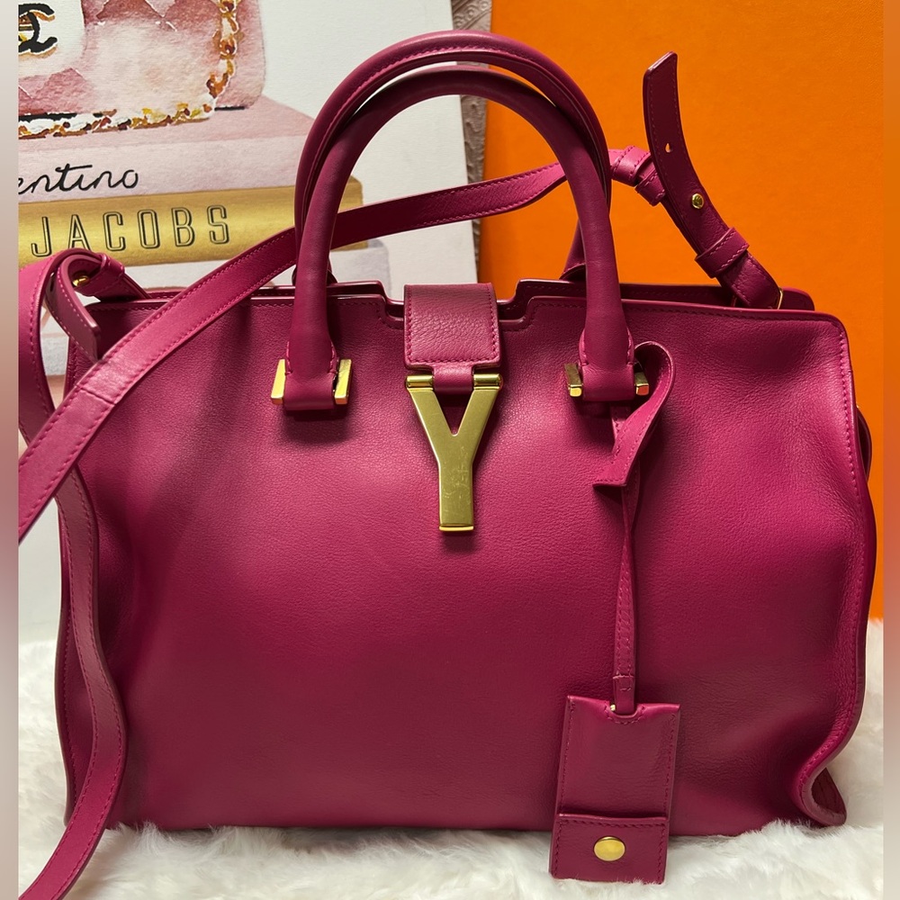 Yves Saint Laurent YSL Pink Small Classic Y Cabas